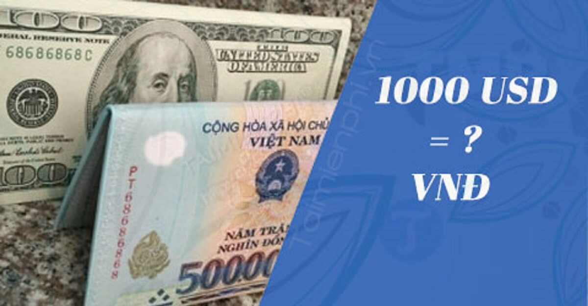 1000 đô bằng bao nhiêu tiền Việt?